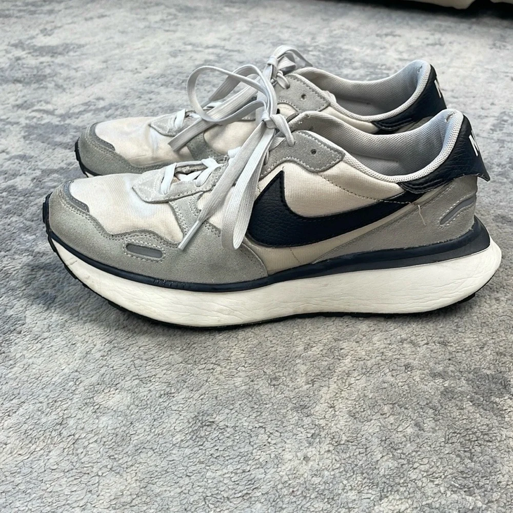 Nike Phoenix Waffle Sneakers Athletic Shoes White Sanddrift Black Womens 9.5 - Picture 2 of 15